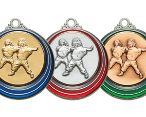 キッズダンス大会用表彰メダルのカラフルなカラーが特徴的