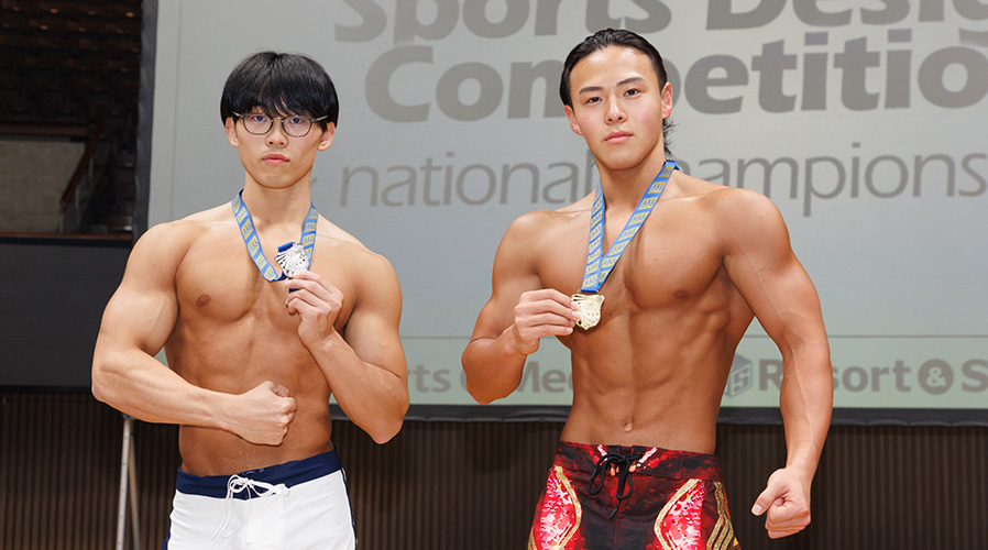 大阪リゾート＆スポーツ専門学校 スポーツデザインコンペティション ボディメイクコンテスト大阪学校内予選大会当日の表彰風景①