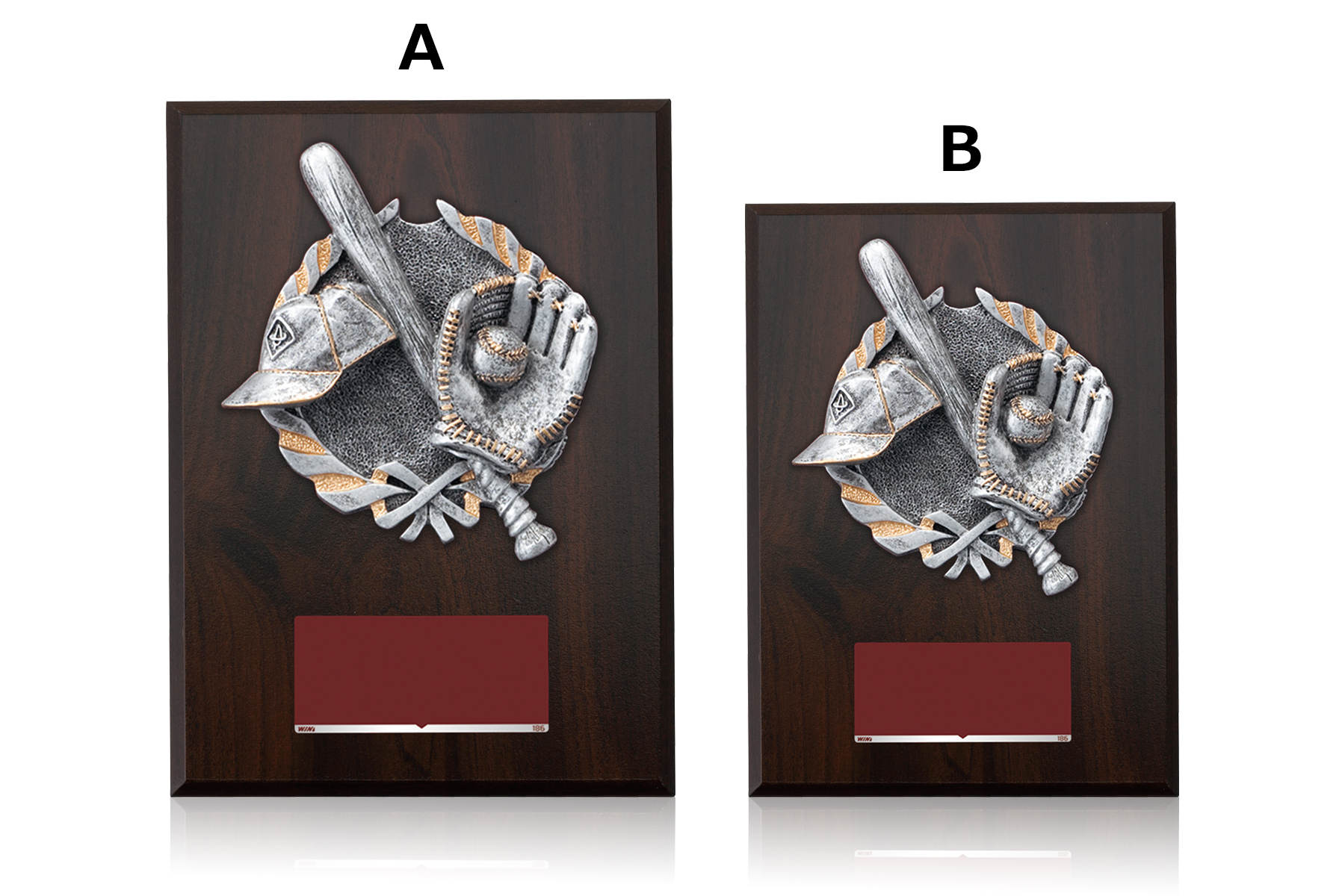 立体的な野球レリーフが人気の野球表彰楯 JA-CC-5836