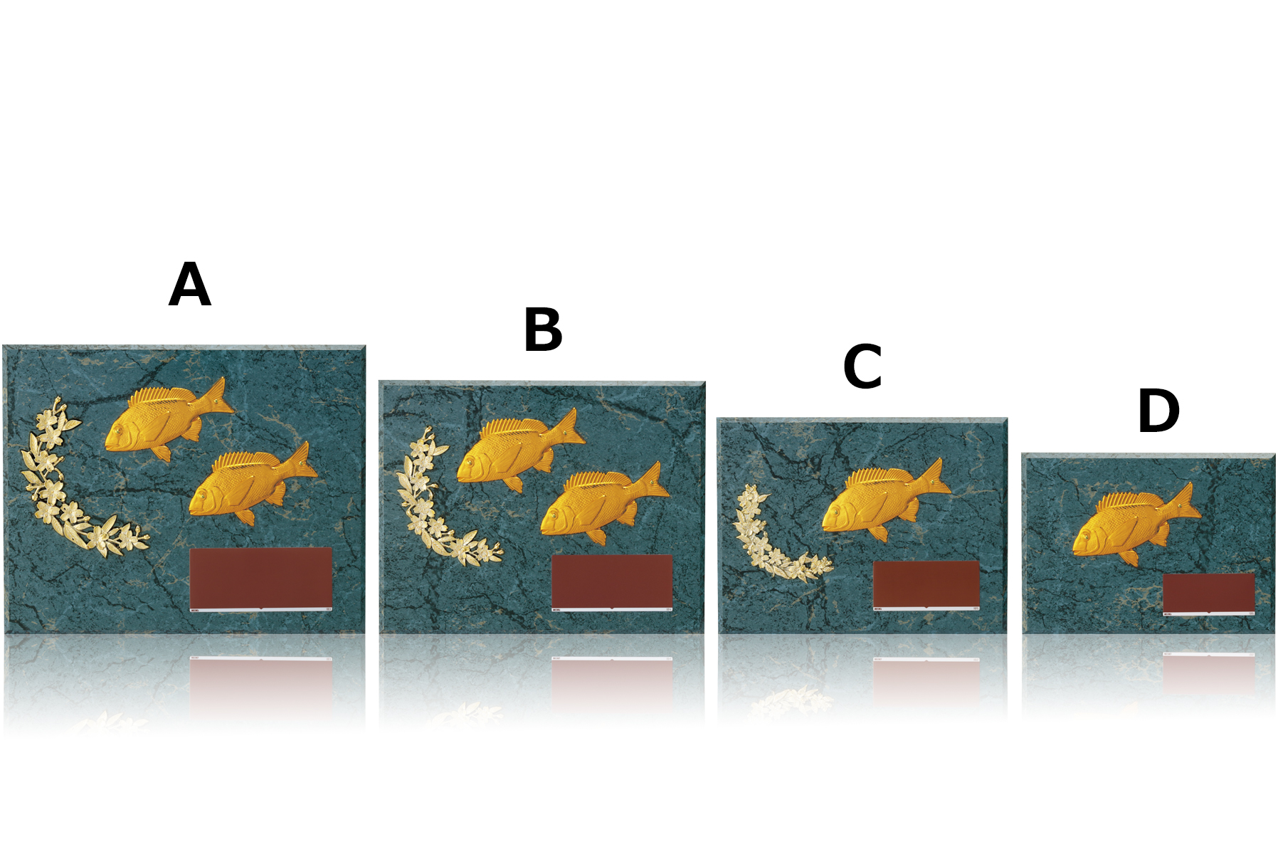 魚種が選べる釣り大会表彰楯 JA-CCL-5848