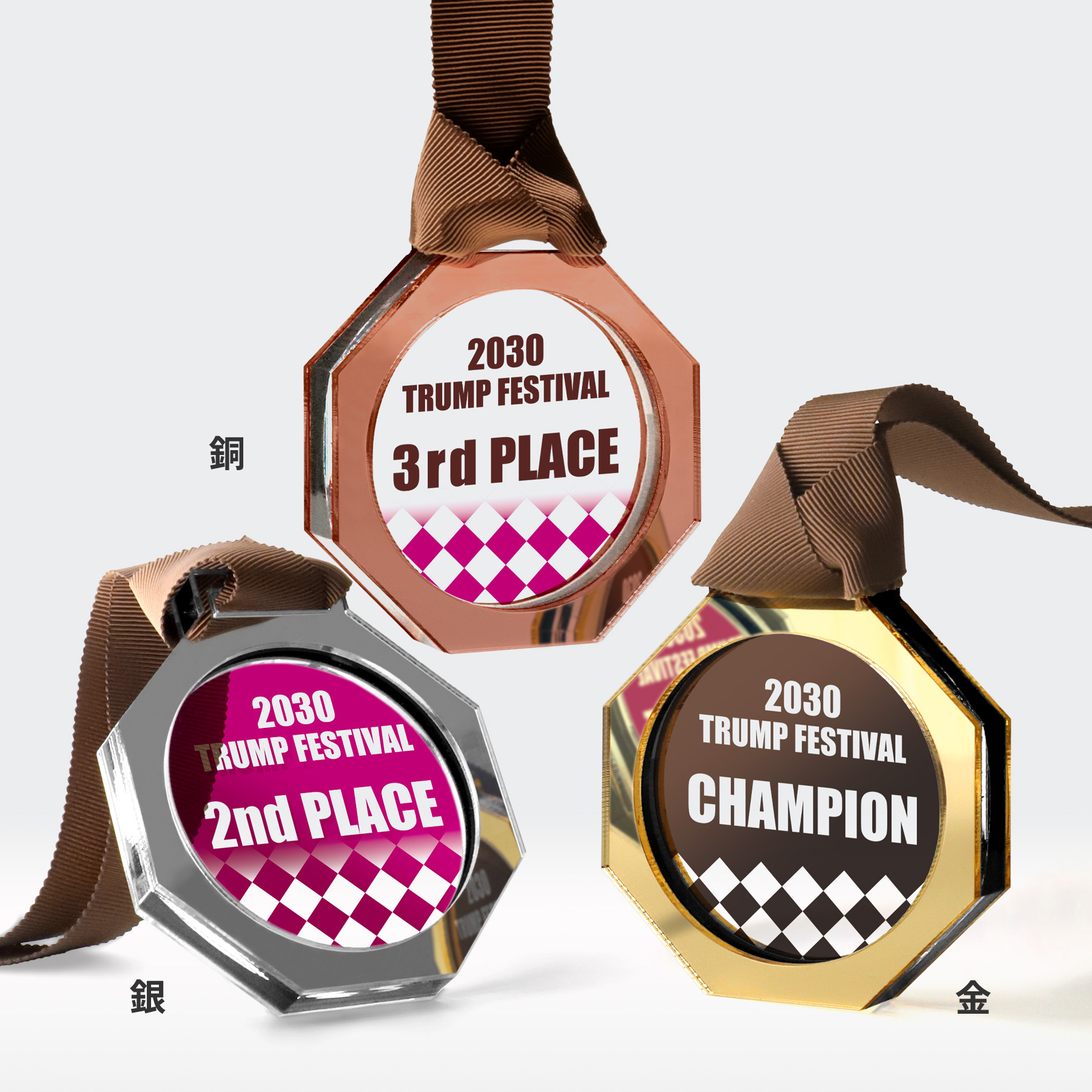 アクリル製セミオーダー表彰メダル JA-ZNA-9109 JA-ZNA-9109