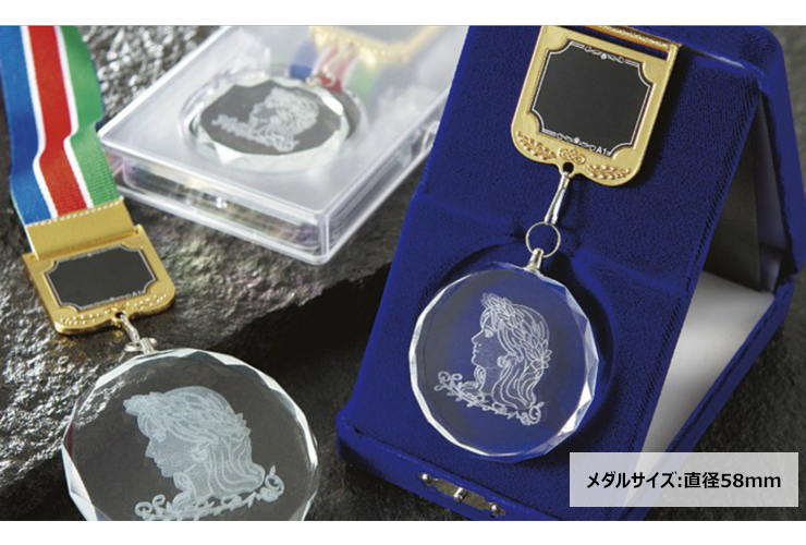 >サッカー用表彰メダル JAS-LM-crystal-B-soccer