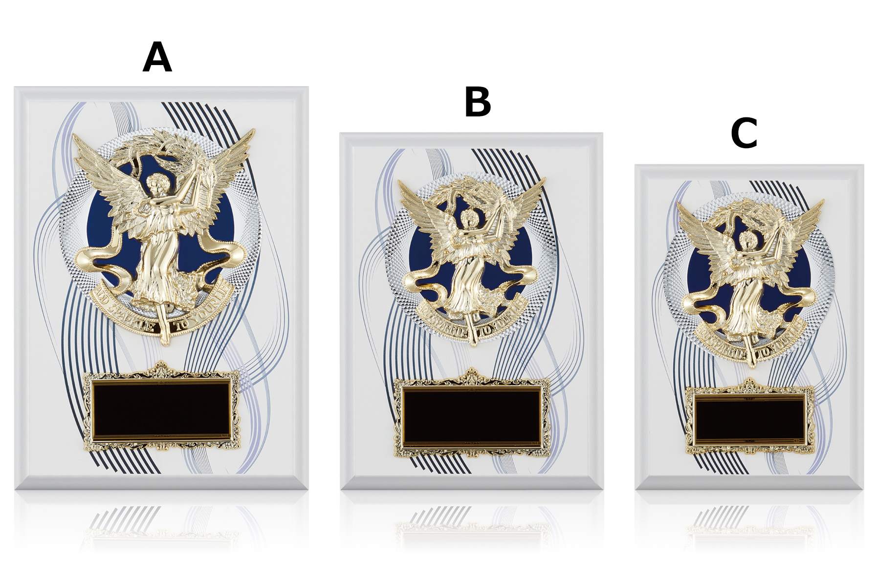 デジタルデザインのホワイト表彰楯 JAS-RPL-6221