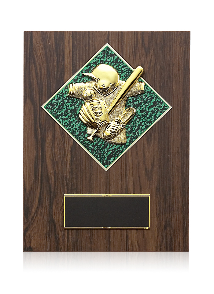 野球専用の木製表彰楯　JAS-RPL-6288