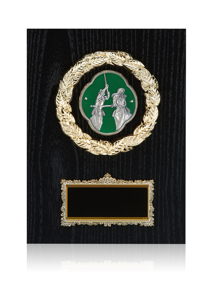剣道大会専用の木製表彰楯　JAS-RPL-6293