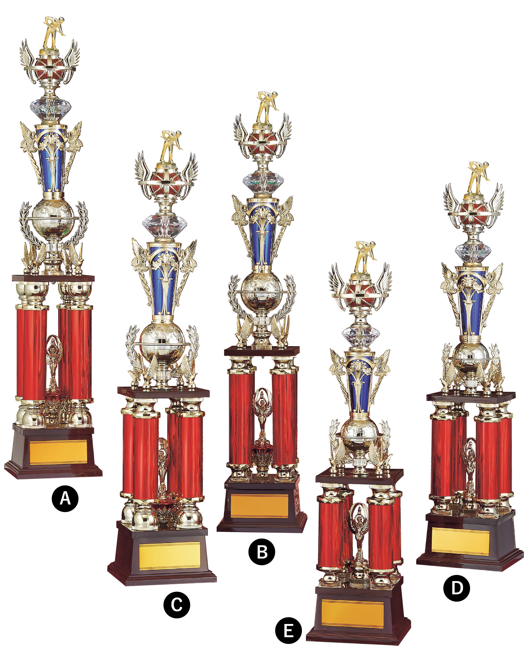 様々なシーンで使えるの四本柱トロフィー　JG-A-606-hobby-other