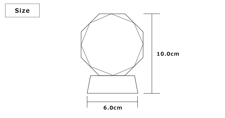 JG-B-529-F ホールインワン記念等で人気のクリスタル製の表彰楯のサイズについて