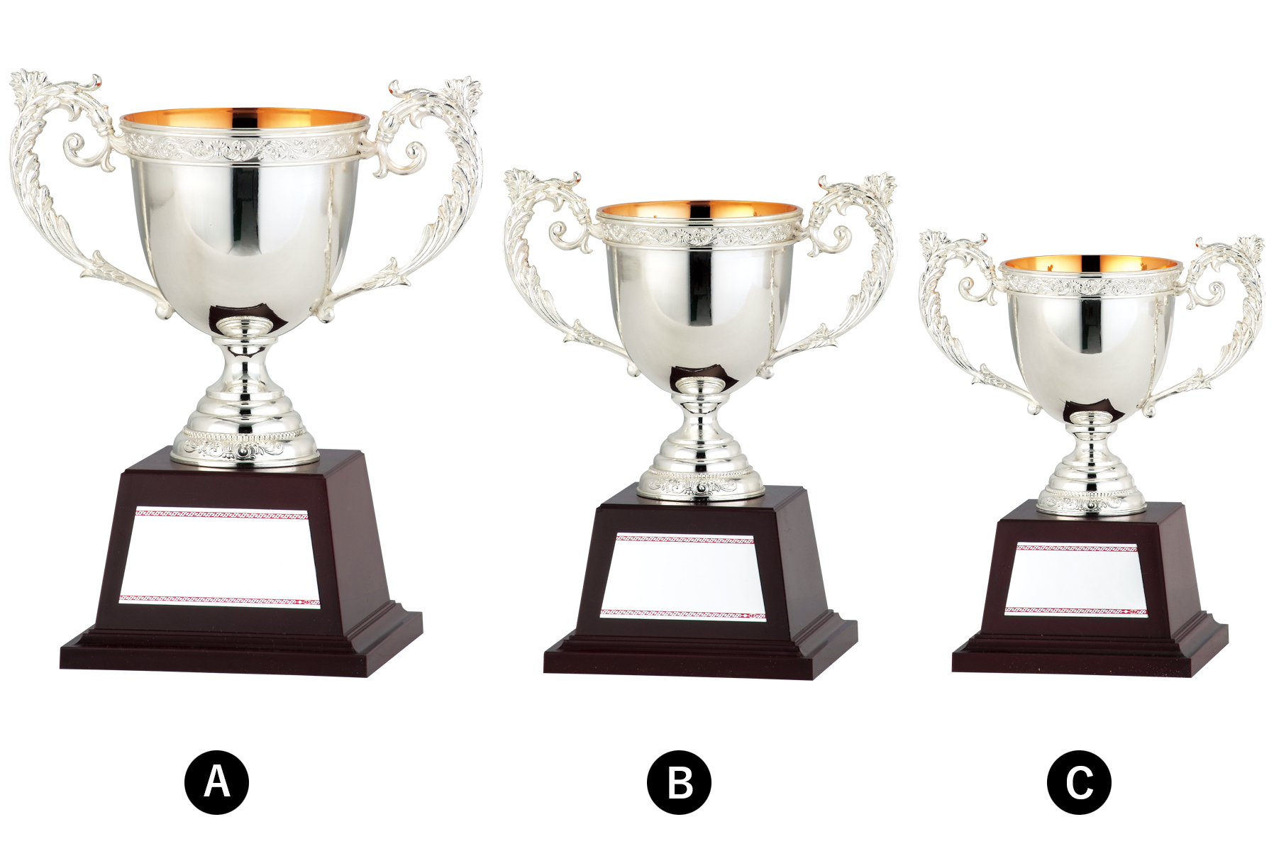 スタンダードカップ　JG-GA-333　ダイキャスト製の優勝カップは、真鍮やアンチモニーといった高級カップに引きを取らない美しい輝きをもたらします。小学生や中学生などのスポーツ大会におすすめのお安い優勝カップです。