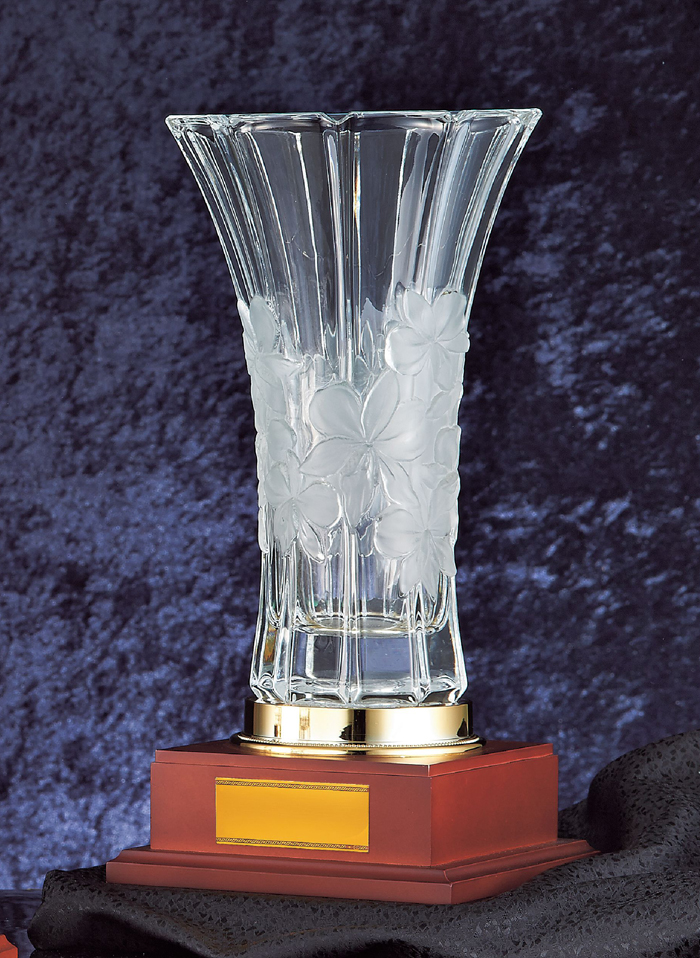 おしゃれなデザインのガラス製優勝カップ　JG-GC-303