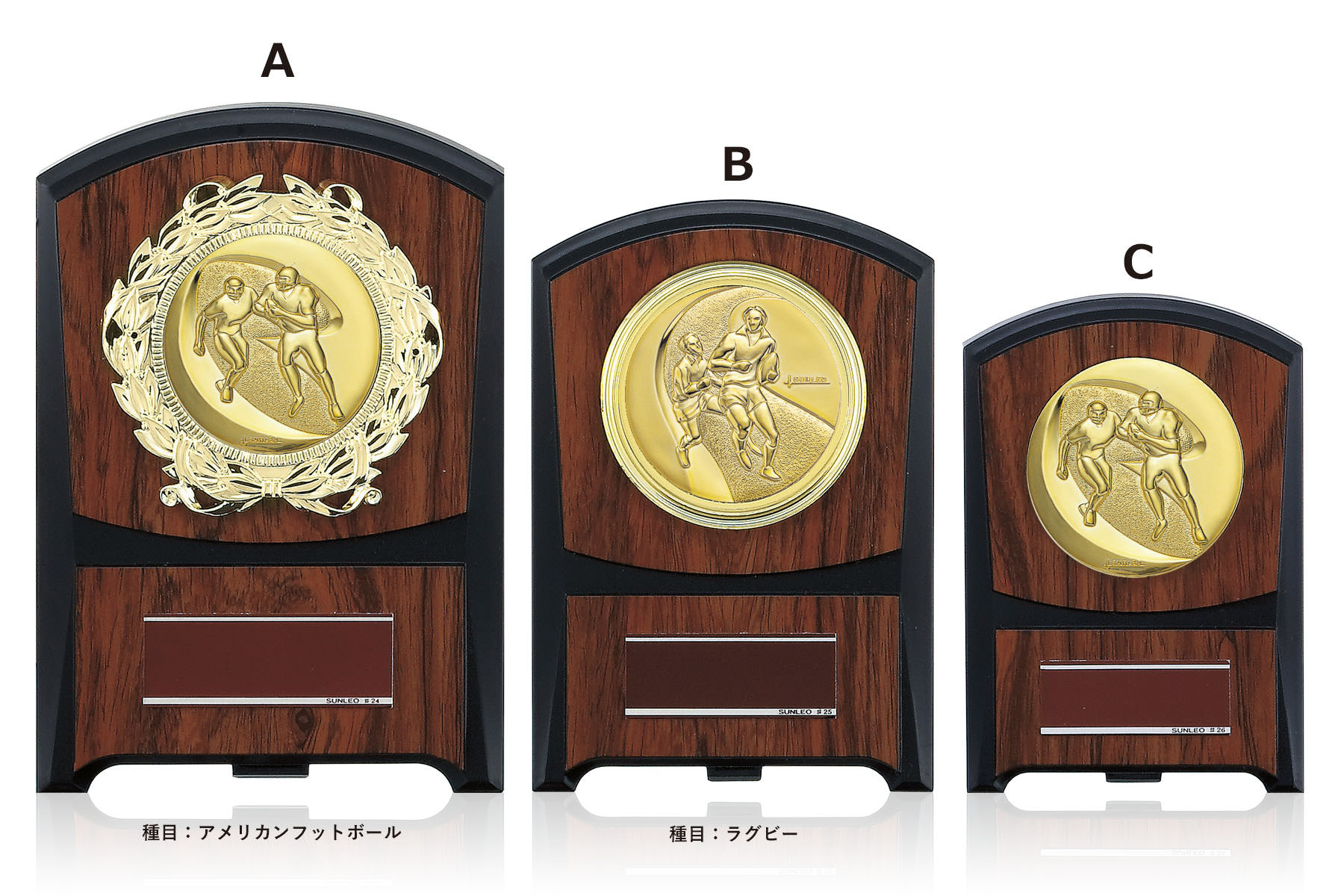 ラグビー・アメフト・ハンドボール専用の表彰楯 JS-ATZ-4474-ball-other