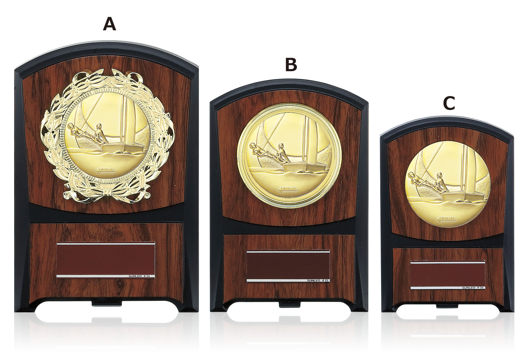 ヨット・カヌー・ボート専用の表彰楯 JS-ATZ-4474-yacht