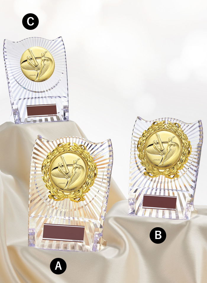 体操・新体操用アクリル表彰楯 JS-ATZ-4477-gymnastics