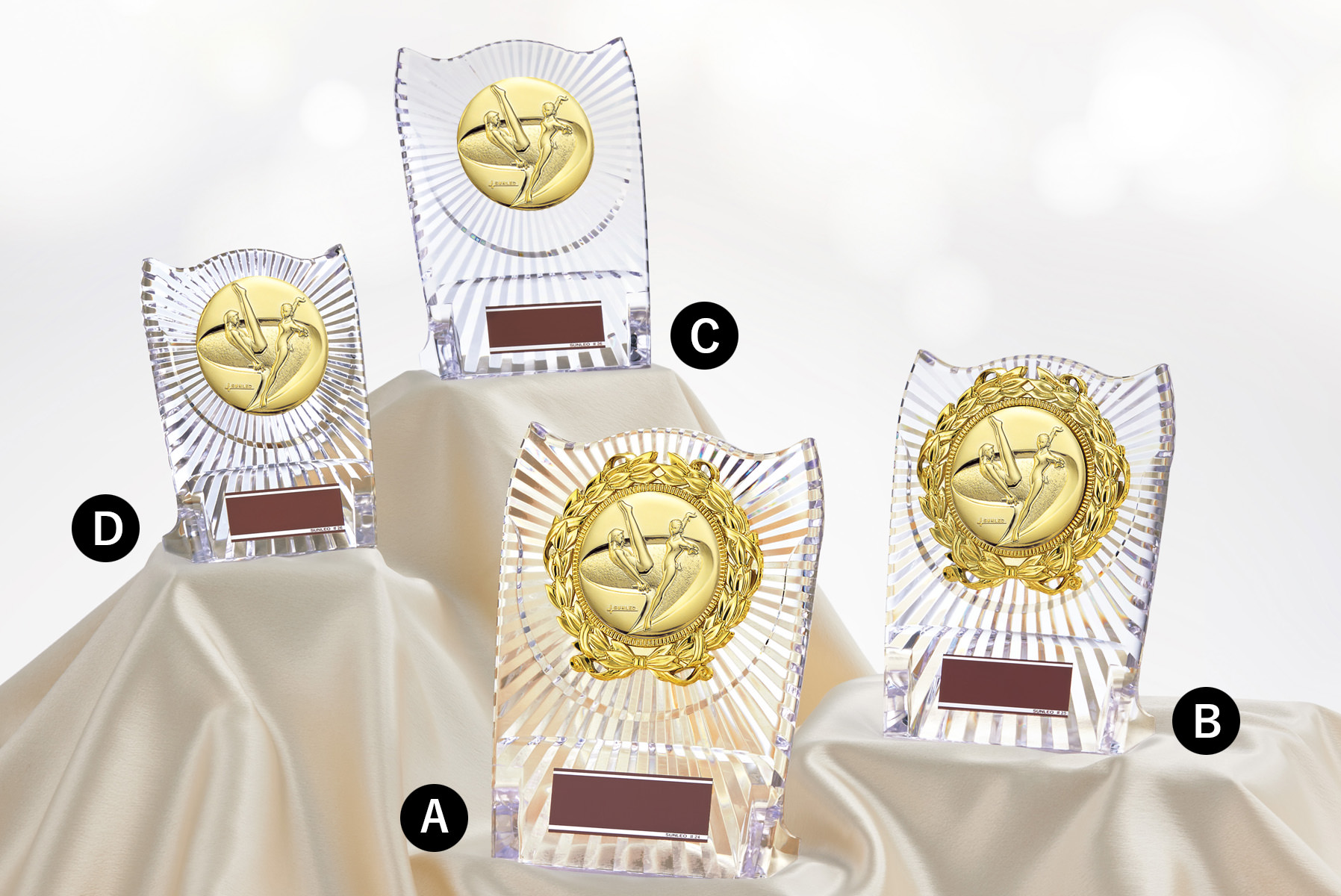 体操・新体操用アクリル表彰楯 JS-ATZ-4477-gymnastics