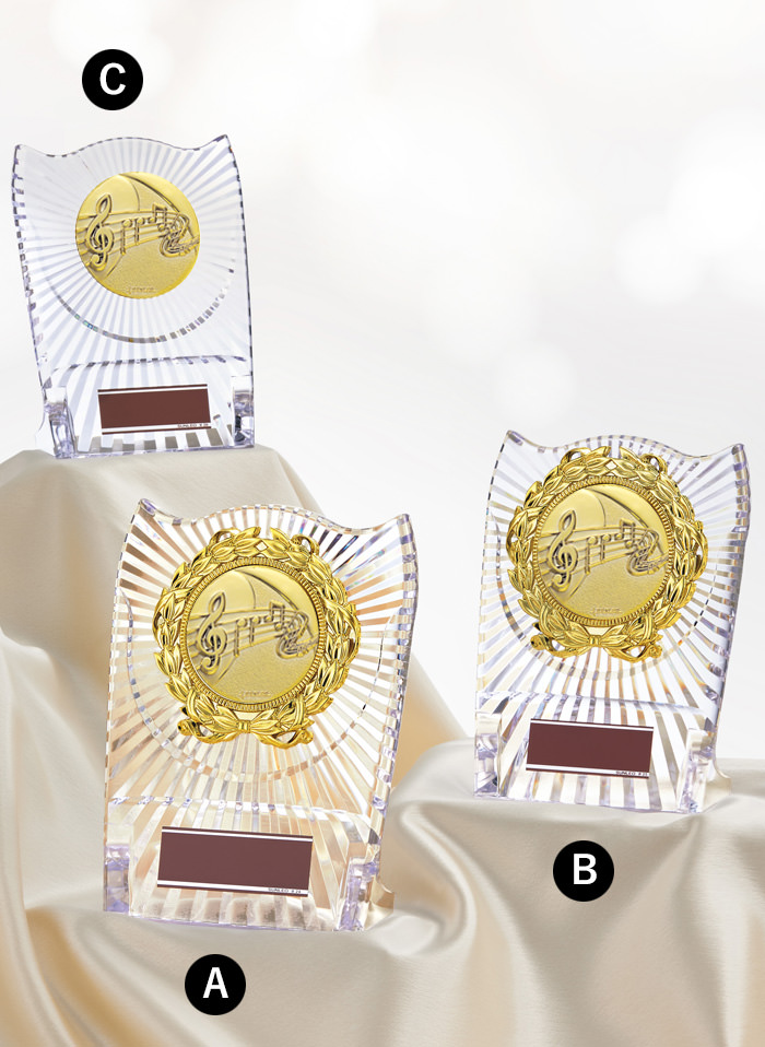 音楽用アクリル製表彰楯 JS-ATZ-4477-music