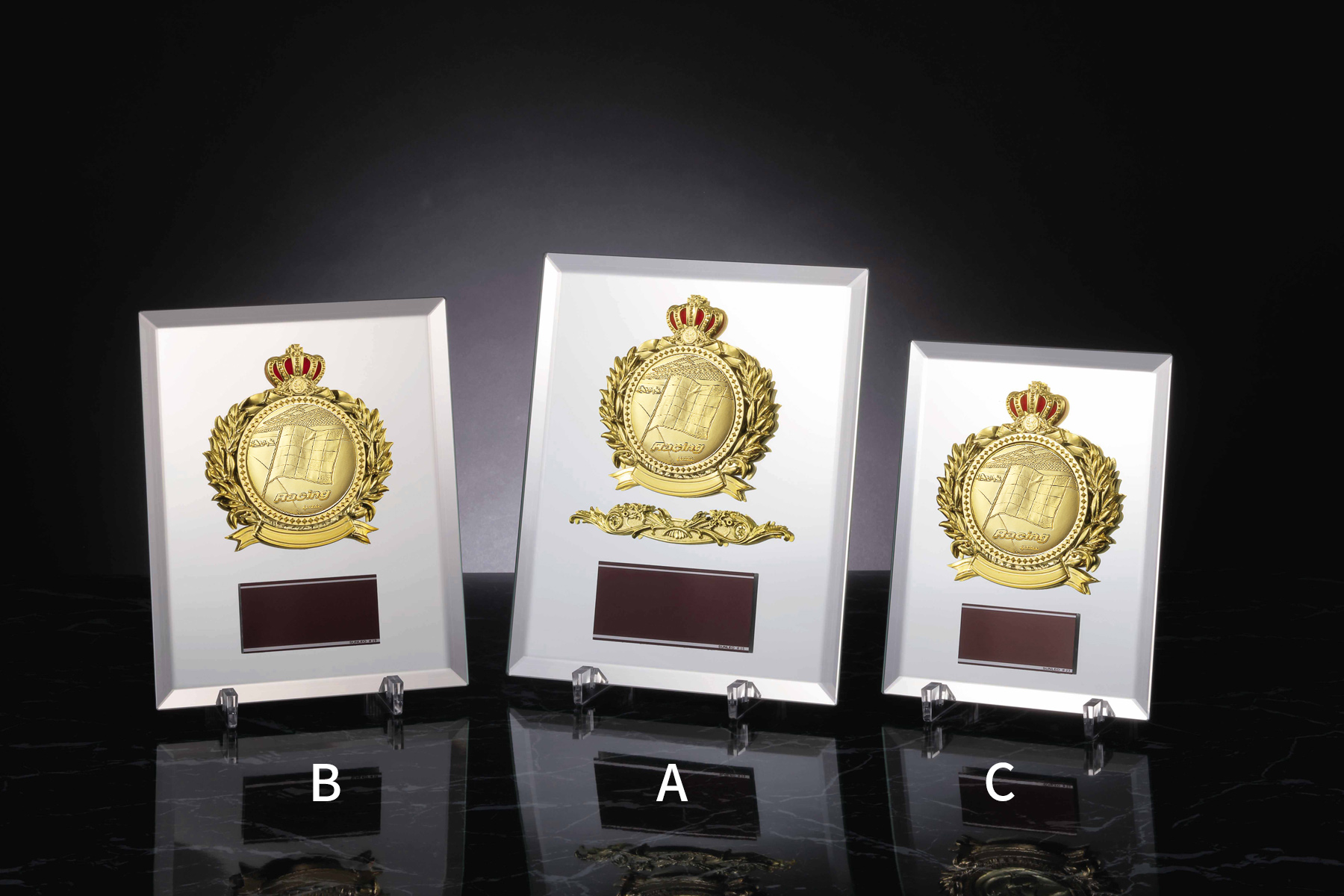 レース用ミラー製表彰楯 JS-ATZ-4496-race