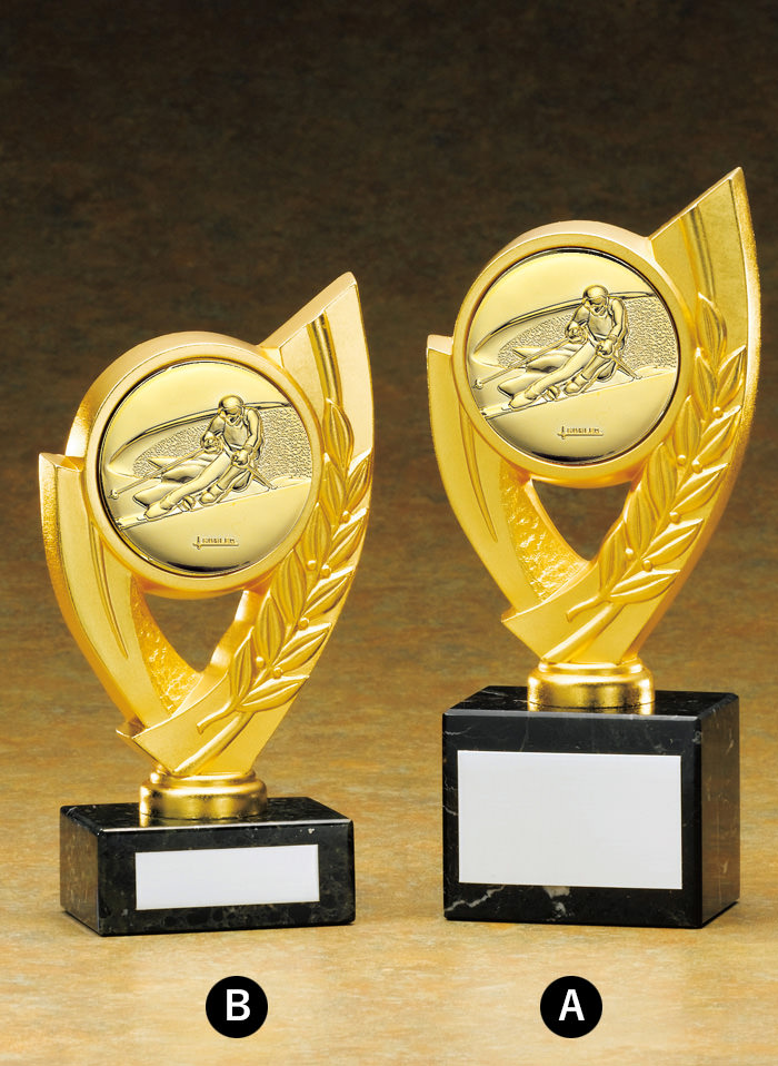 スキー大会用のブロンズトロフィー JS-BRZ-4649-skiing