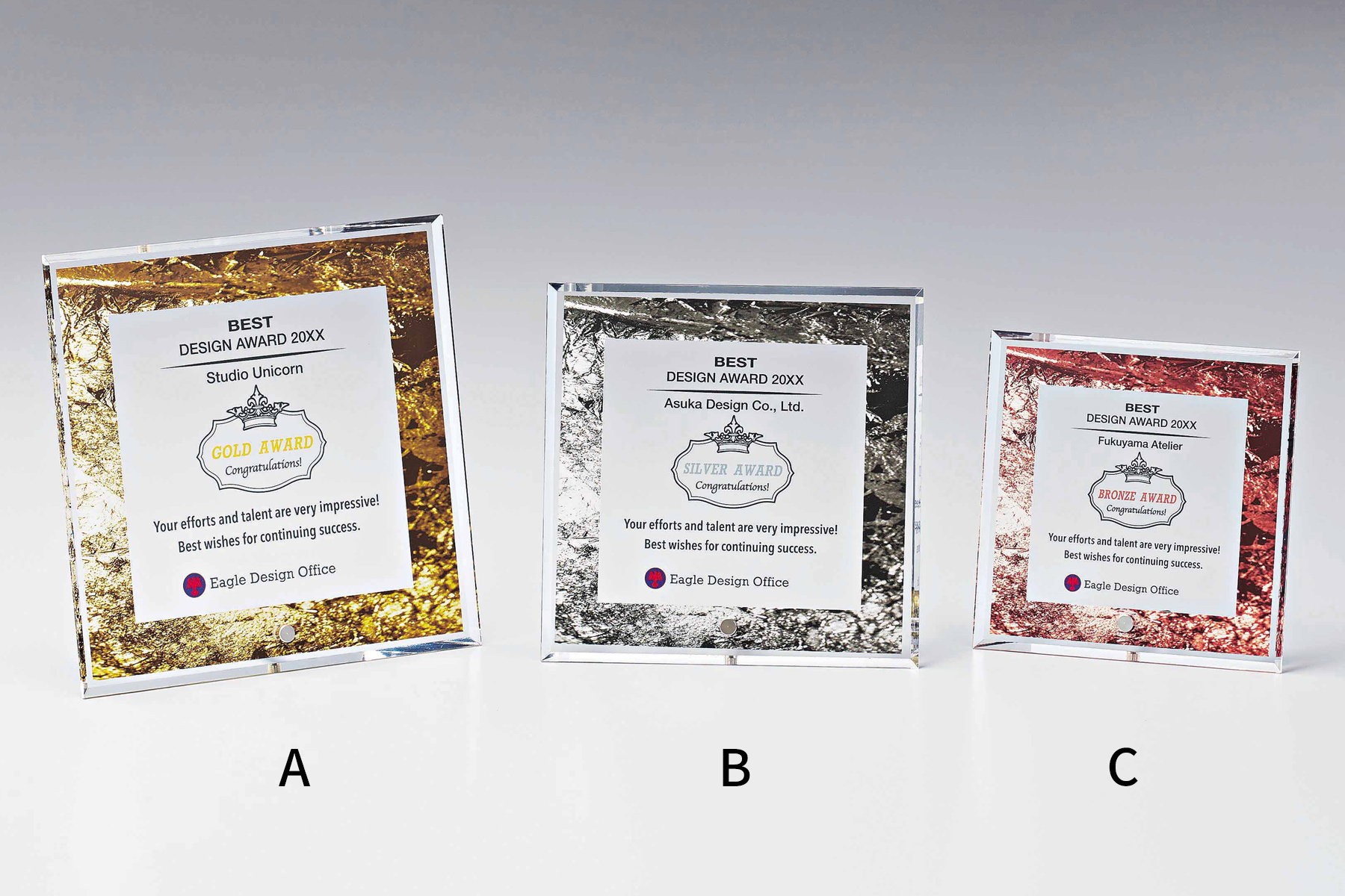 アクリル製セミオーダー楯 JS-L22-02