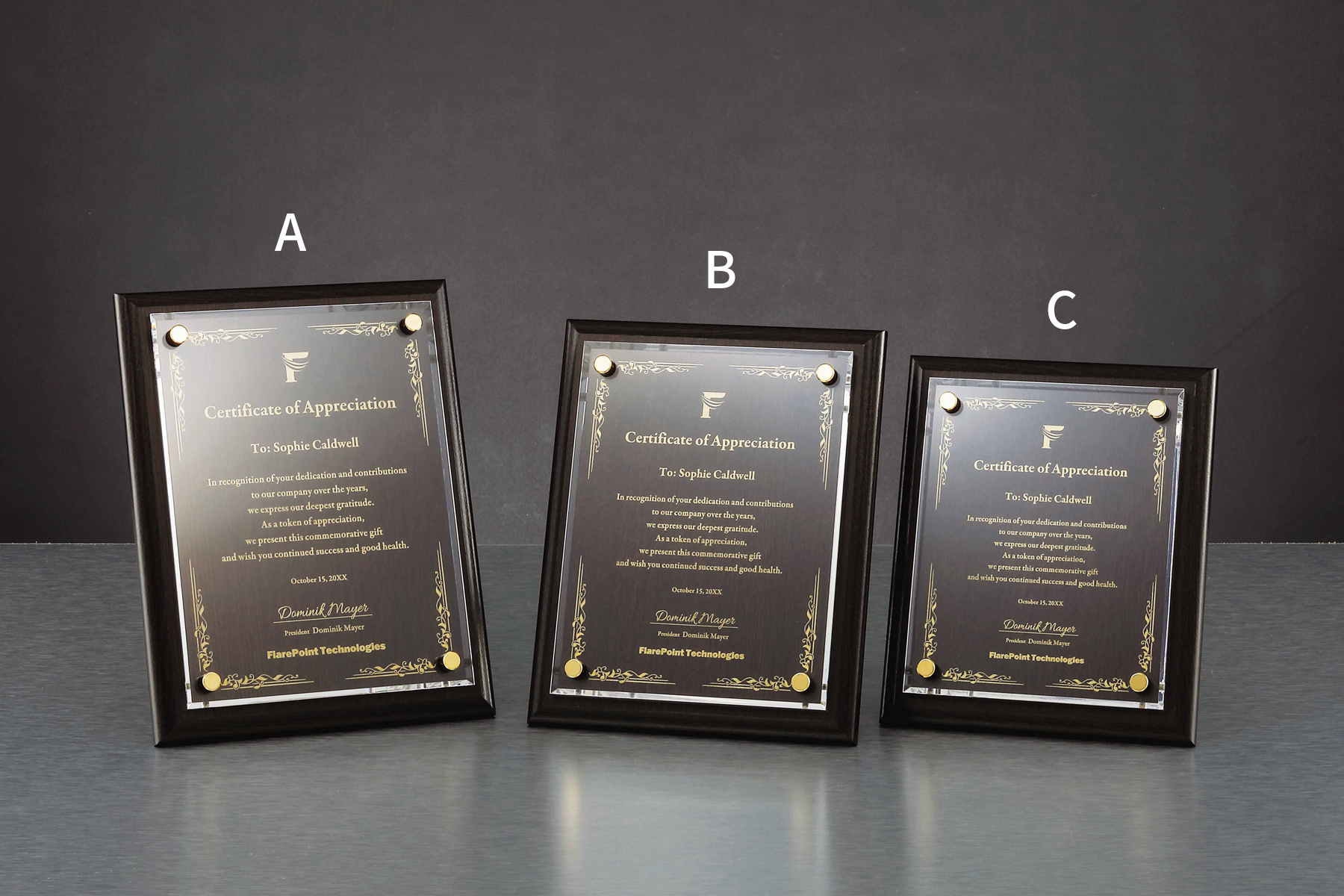 存在感を放つ重厚感のあるセミオーダー楯 JS-L31-01