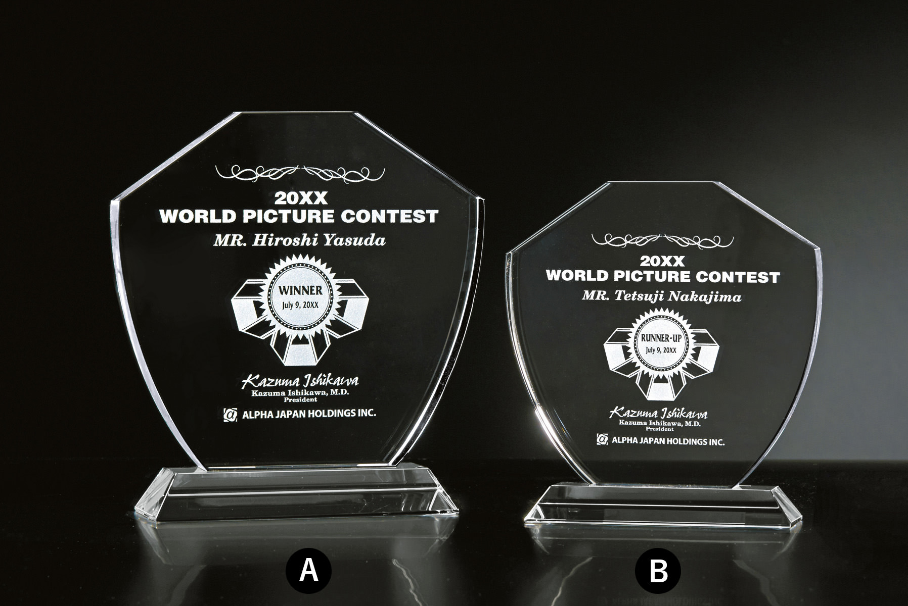 オリジナル・セミオーダー表彰楯（盾） JS-L90-01