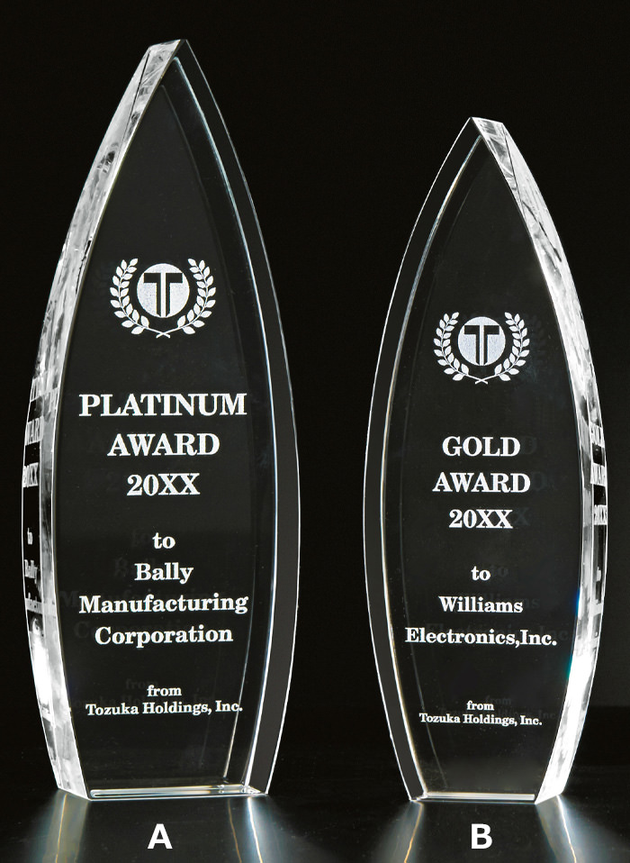 滑らかな曲線が美しいセミオーダートロフィー JS-L94-02