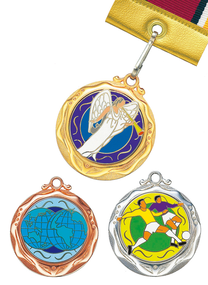 色鮮やかなカラーの表彰メダル　JS-MY-8241