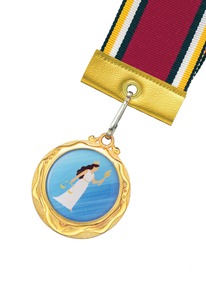 キッズ用イラスト表彰メダル　JS-MY-8245