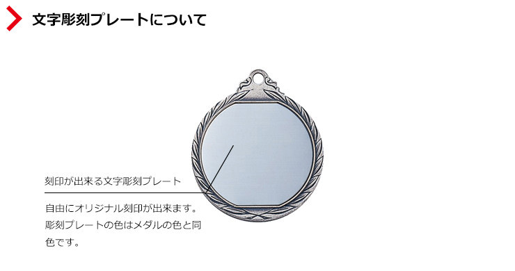 JS-MY-8366　直径36ミリのコンパクトサイズメダルの裏面の文字彫刻プレート