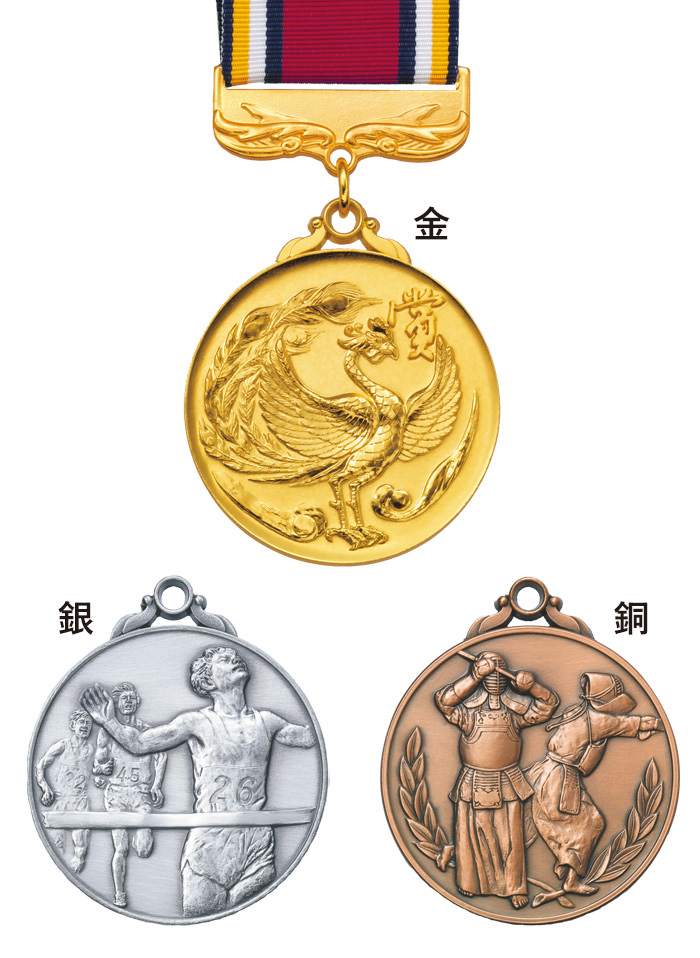 JS-MY-8525　高級スタンドケースが付いたMサイズメダル。各種スポーツ大会で大活躍中の人気メダルです。