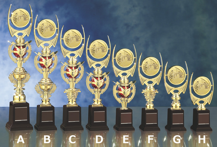 定番カラーの激安音楽トロフィー JS-TRZ-4326-music