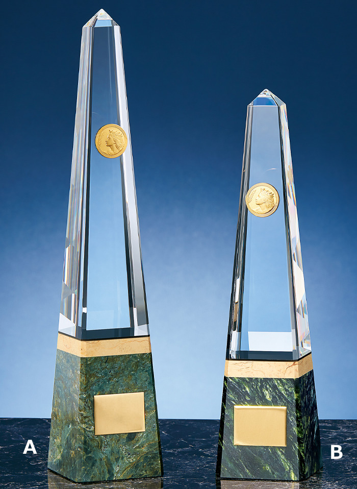 クリスタルと天然石のコラボレーショントロフィー JS-YC-4978