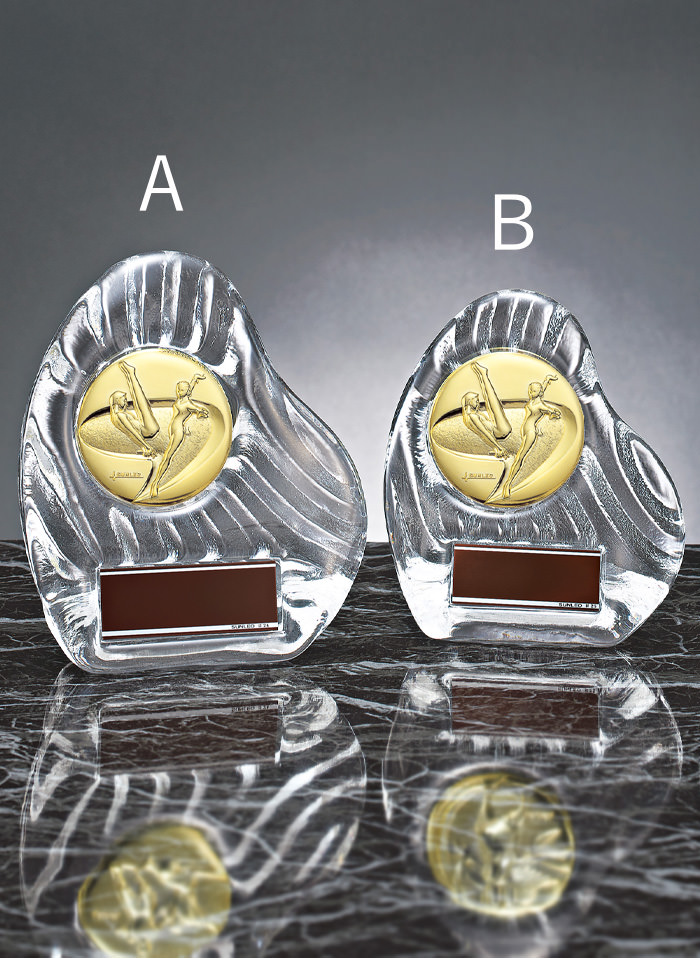 体操・新体操用のクリスタル表彰楯 JS-YCZ-4956-gymnastics