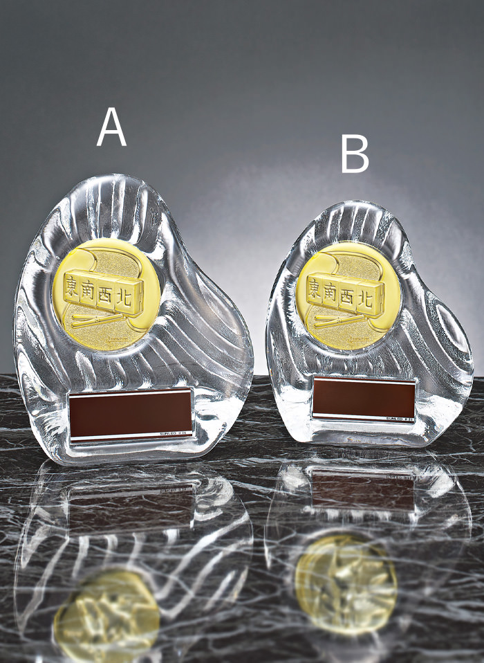 麻雀表彰用のおしゃれなガラス楯 JS-YCZ-4956-mahjong