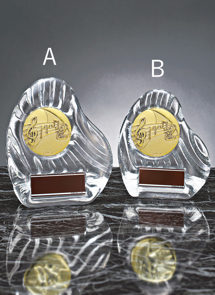 ピアノ・エレクトーンの記念ガラス楯 JS-YCZ-4956-piano