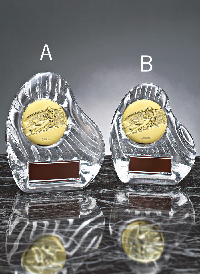 スキーの種目が選べる低価格クリスタル楯 JS-YCZ-4956-skiing