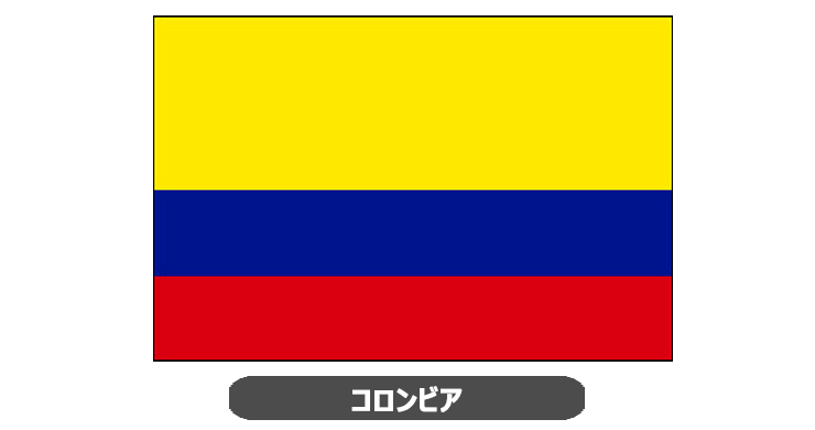 コロンビア国旗・卓上旗 JT-K-flag-Columbia