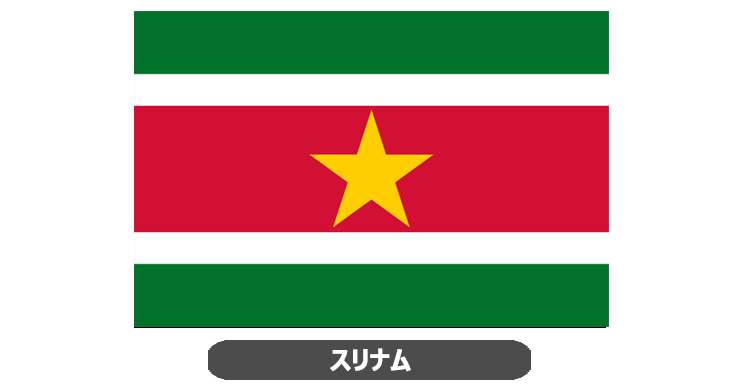 スリナム国旗・卓上旗 JT-S-flag-Suriname
