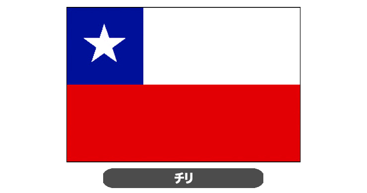 チリ国旗・卓上旗 JT-T-flag-Chile