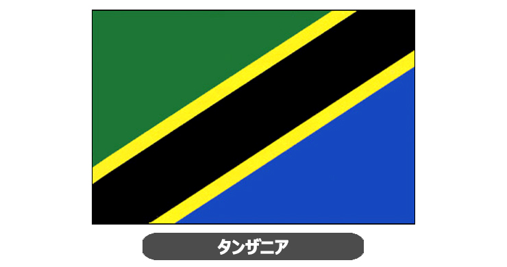 タンザニア国旗・卓上旗 JT-T-flag-Tanzania