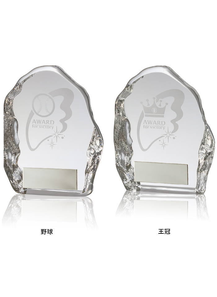 野球専用のクリスタルコンパクト表彰楯 JV-VTX-3651-baseball