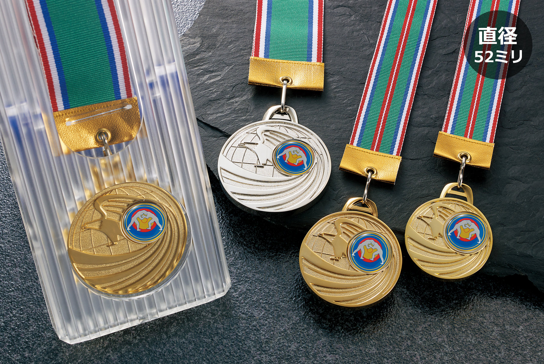 レスリング専用表彰メダル JW-5MR-52-wrestling