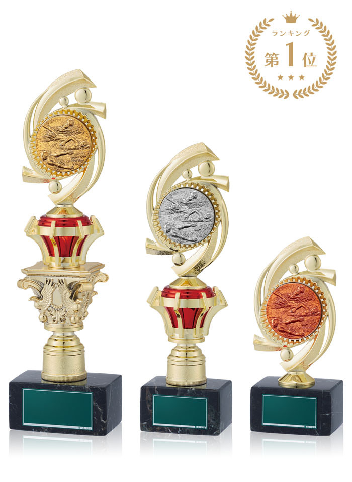 水泳用低価格トロフィー　JW-B-6046-swimming