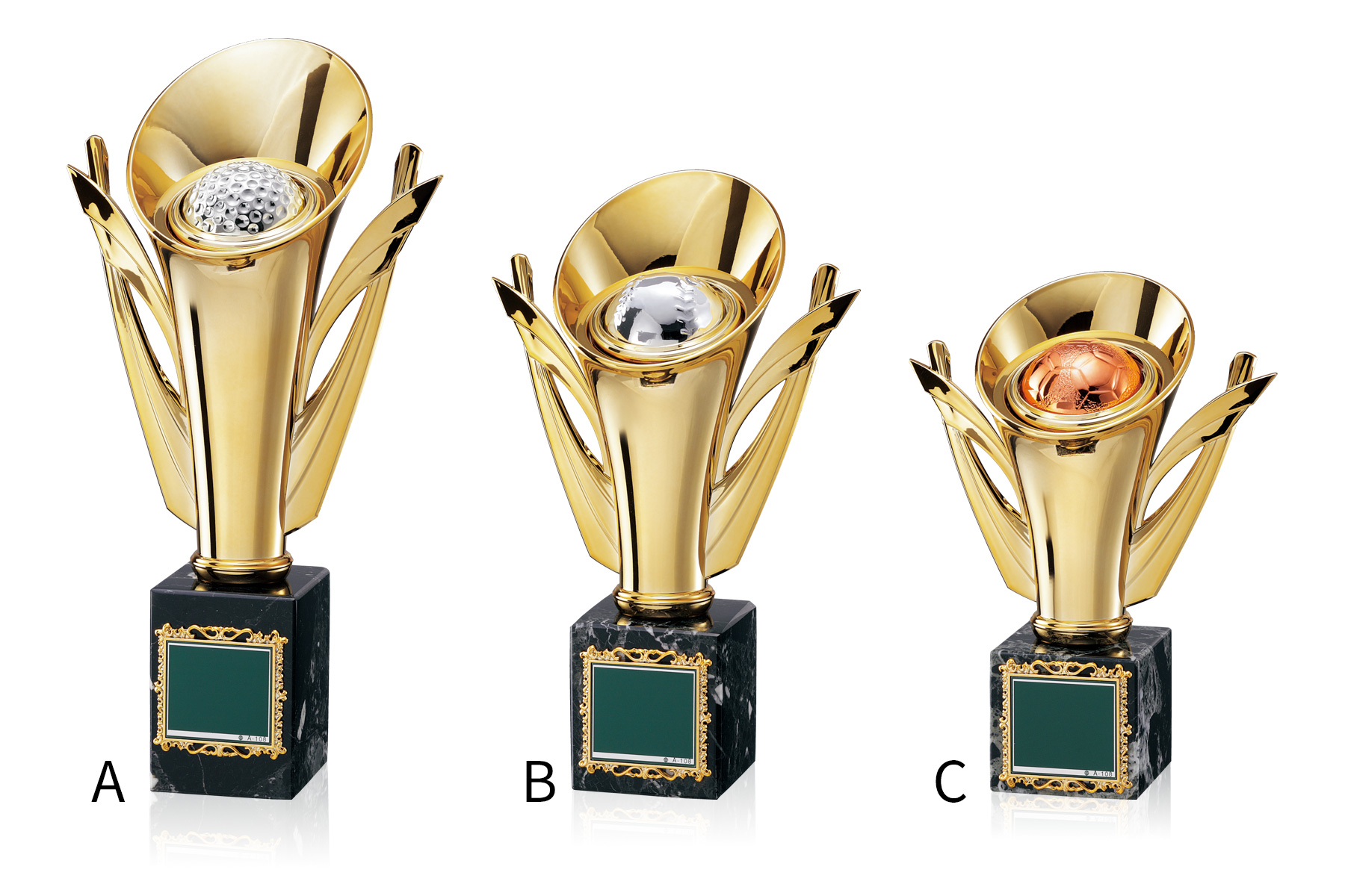 ブロンズトロフィー JW-B-6062｜高さ19.5センチ～／重さ550g～