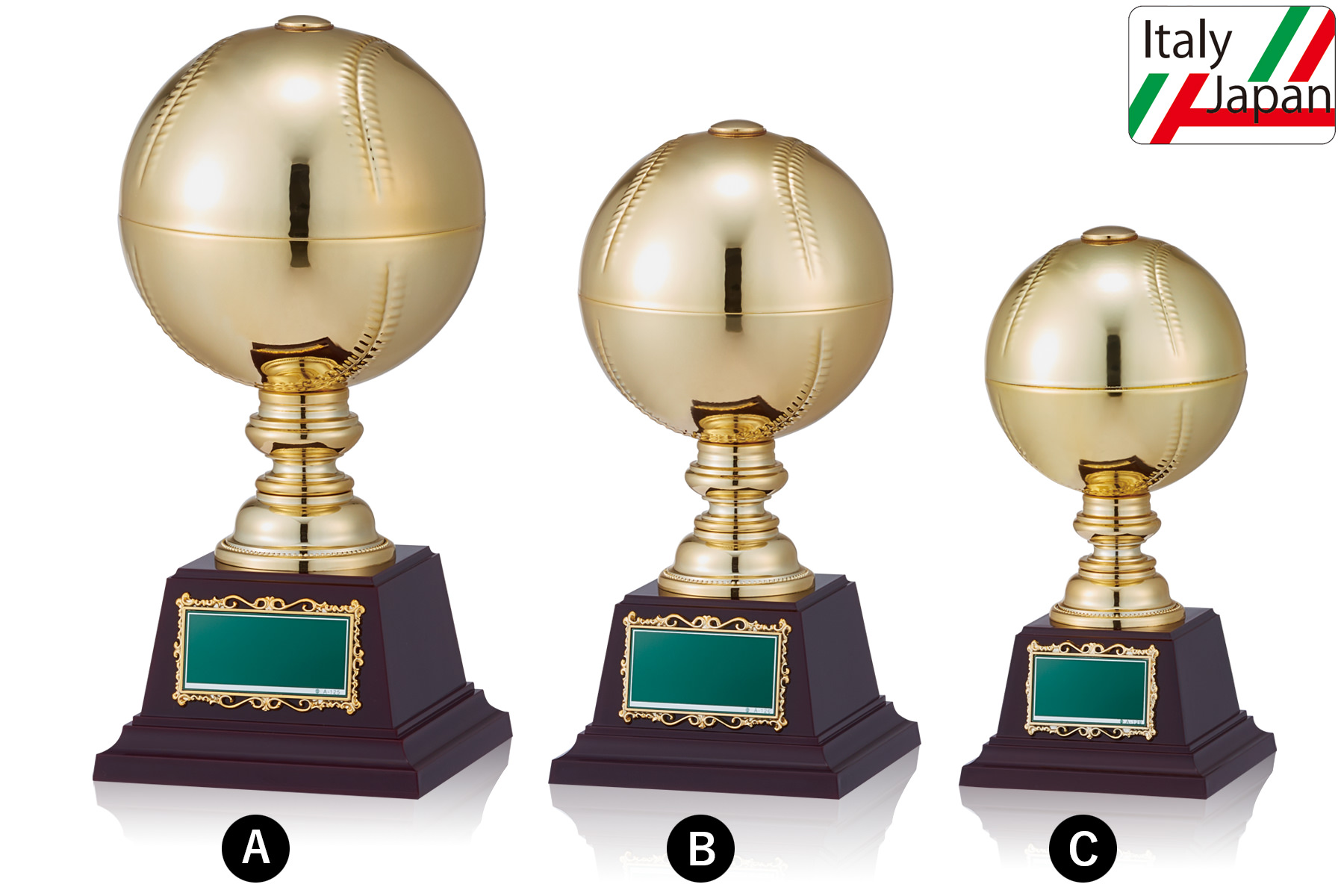 野球用ゴールデンボールトロフィー JW-BT-2314