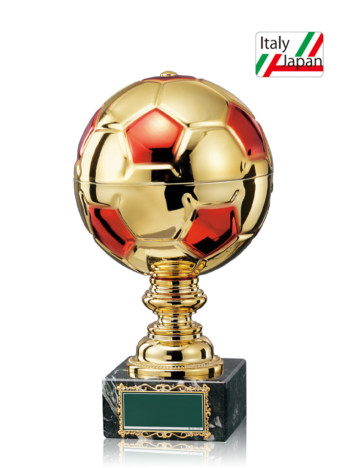 サッカーボールトロフィー（レッド）　JW-BT-2329