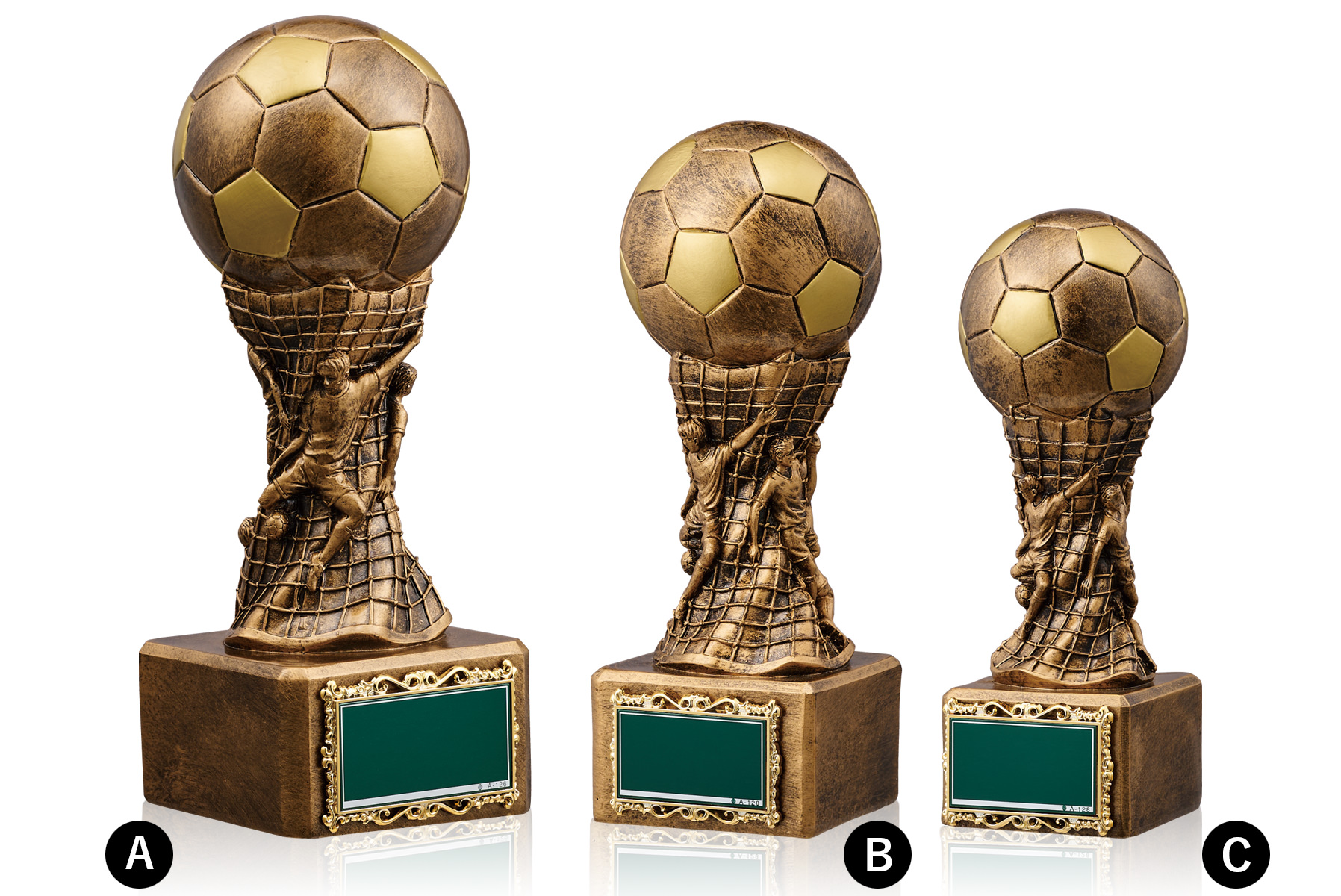 ポリレジン製サッカー用ブロンズトロフィー JW-BT-2330