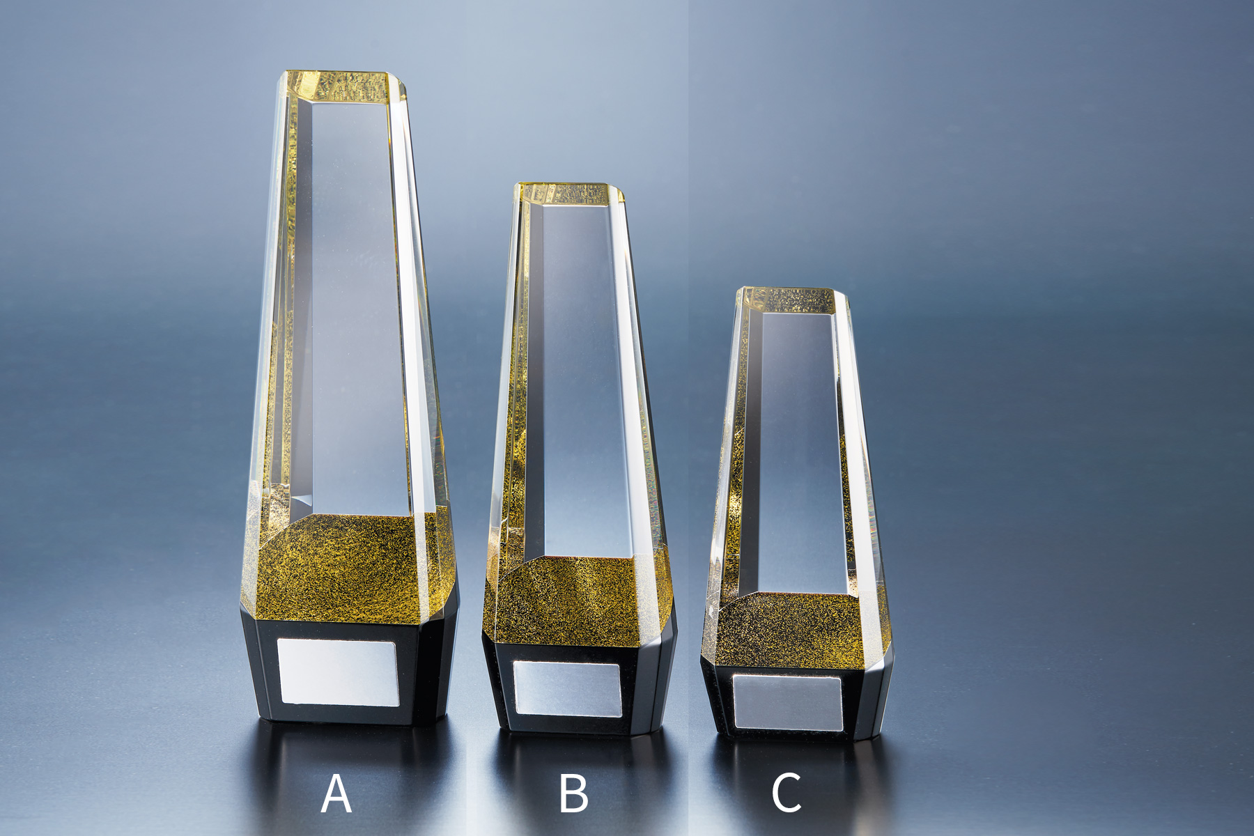 クリスタルトロフィー JW-BW-2029｜高さ16.0センチ～／重さ720g～