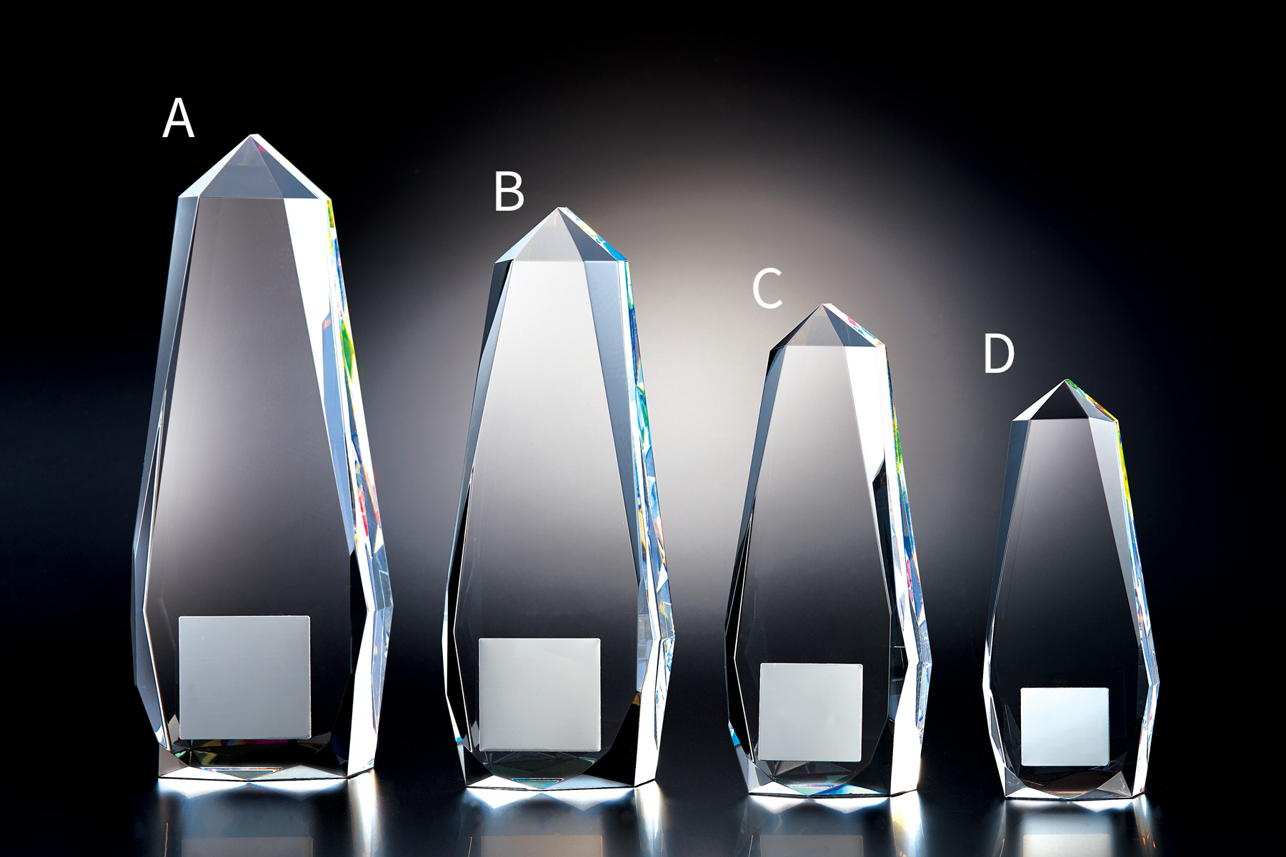 クリスタルトロフィー JW-BW-2031｜高さ16.0センチ～【2～4営業日後発送】