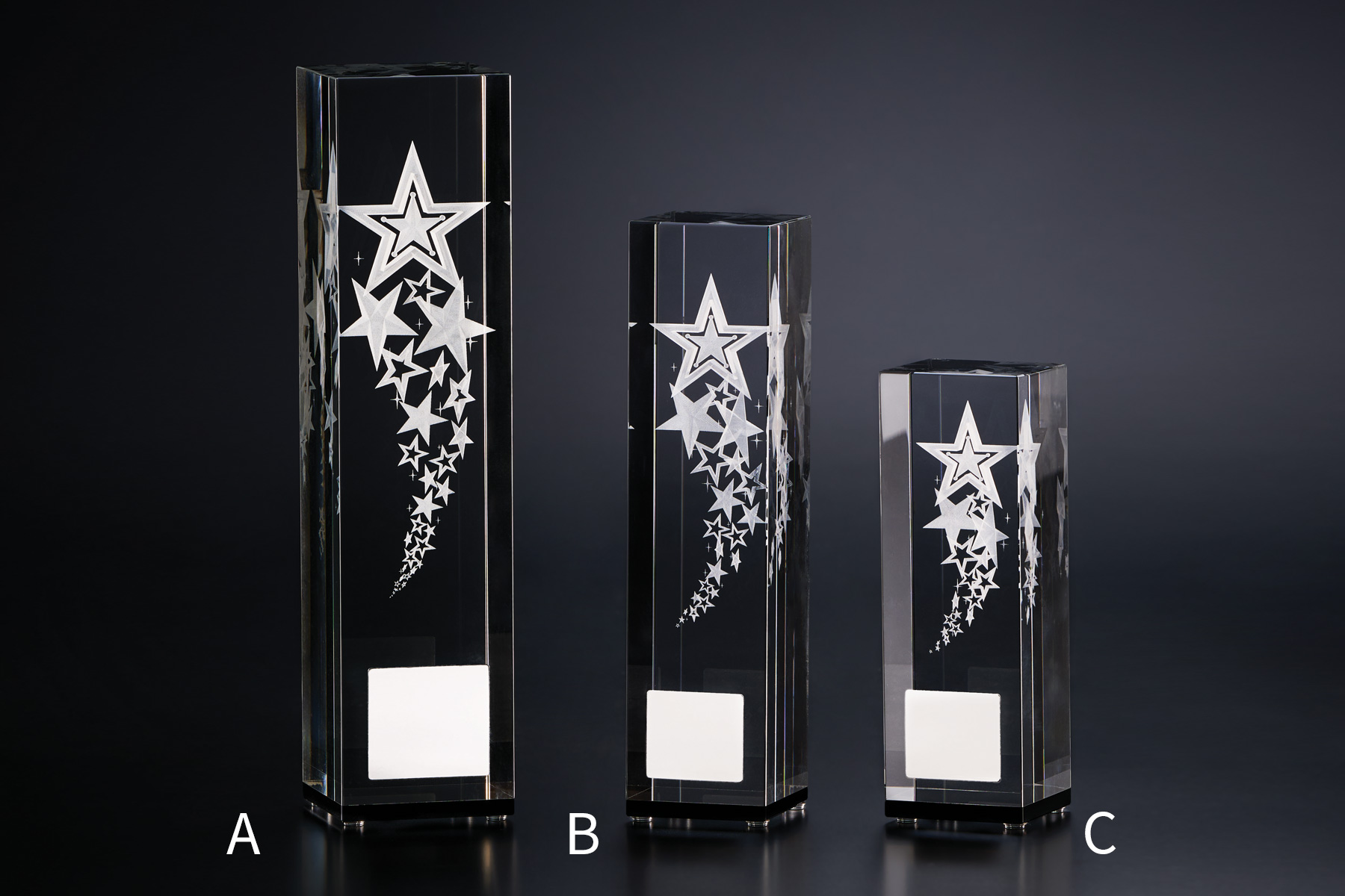 クリスタルトロフィー JW-BW-2049｜高さ15.0センチ～／重さ960g～