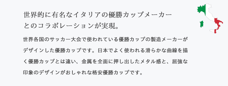 イタリア優勝カップメーカーとのコラボレーション商品　JW-CI-1186