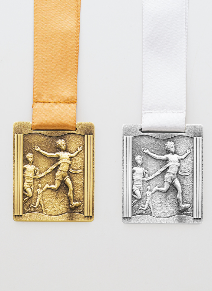 陸上用真鍮古美仕上げの種目取替えメダル　JW-MQ-athletics